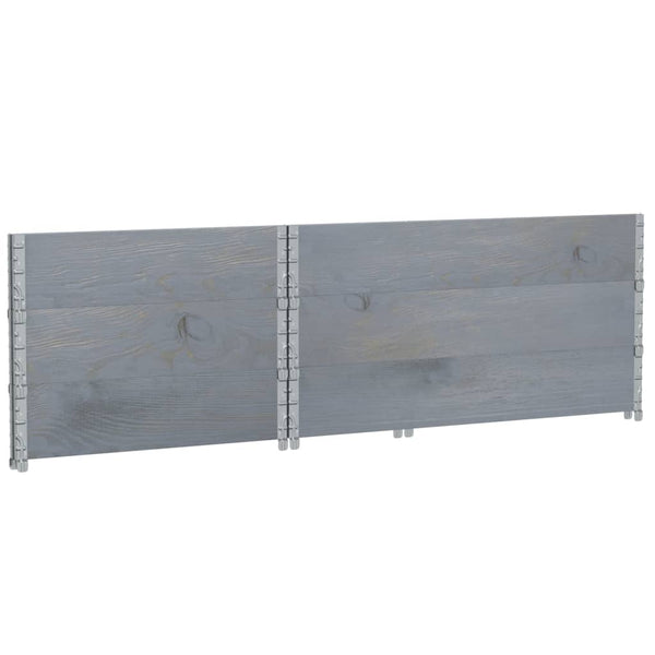 vidaXL Raised Garden Bed Grey 120x80 cm Solid Pine Wood