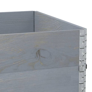 vidaXL Raised Garden Bed Grey 120x80 cm Solid Pine Wood