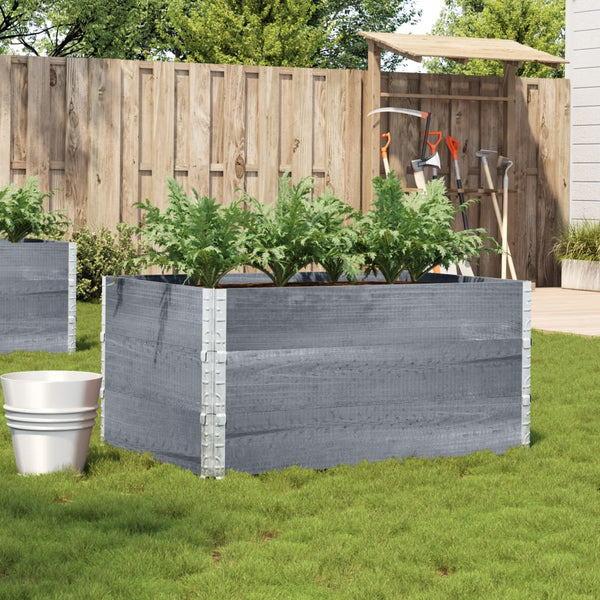 vidaXL Raised Garden Bed Grey 120x80 cm Solid Pine Wood