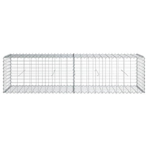 Gabione mit Deckel 200x50x50 cm Verzinkt