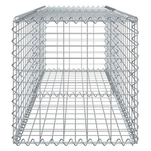 Gabione mit Deckel 200x50x50 cm Verzinkt