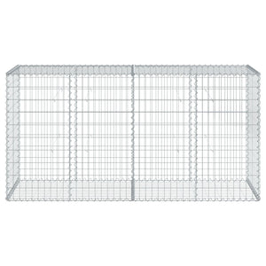 Gabione mit Deckel 200x50x100 cm, Verzinkt
