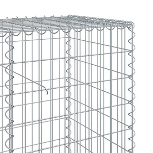 Gabione mit Deckel 200x50x100 cm, Verzinkt