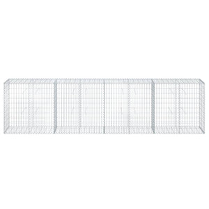 vidaXL Gabion with Lid 400x50x100 cm Galvanized Iron