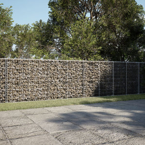 vidaXL Gabion with Lid 400x50x100 cm Galvanized Iron