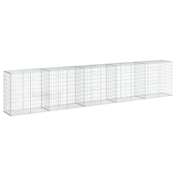 vidaXL Gabion with Lid 500x50x100 cm Galvanized Iron
