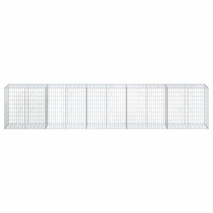 vidaXL Gabion with Lid 500x50x100 cm Galvanized Iron