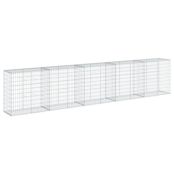 vidaXL Gabion with Lid 500x50x100 cm Galvanized Iron