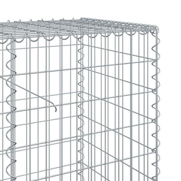 vidaXL Gabion with Lid 500x50x100 cm Galvanized Iron