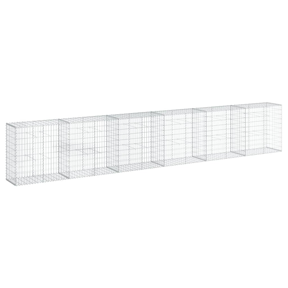 vidaXL Gabion with Lid 600x50x100 cm Galvanized Iron