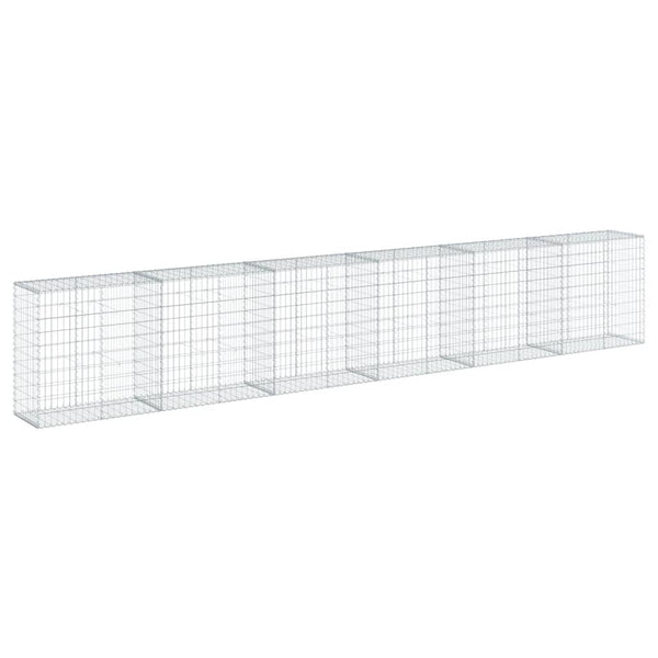 vidaXL Gabion with Lid 600x50x100 cm Galvanized Iron
