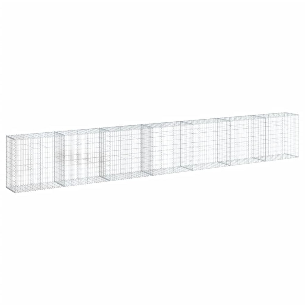 vidaXL Gabion with Lid 700x50x100 cm Galvanized Iron