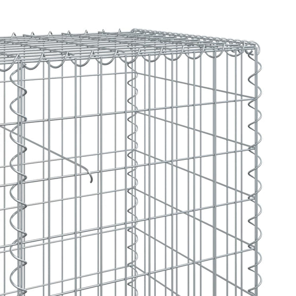 vidaXL Gabion with Lid 1000x50x100 cm Galvanized Iron