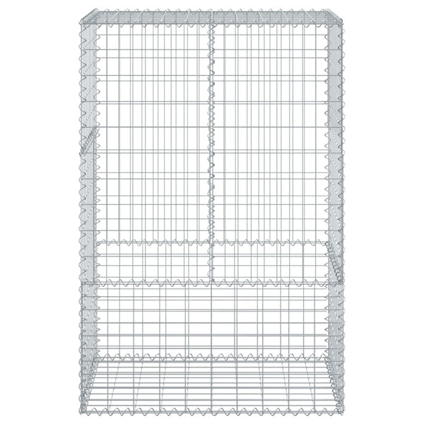 vidaXL Gabion Basket with Lid 100x50x150 cm Galvanized Iron