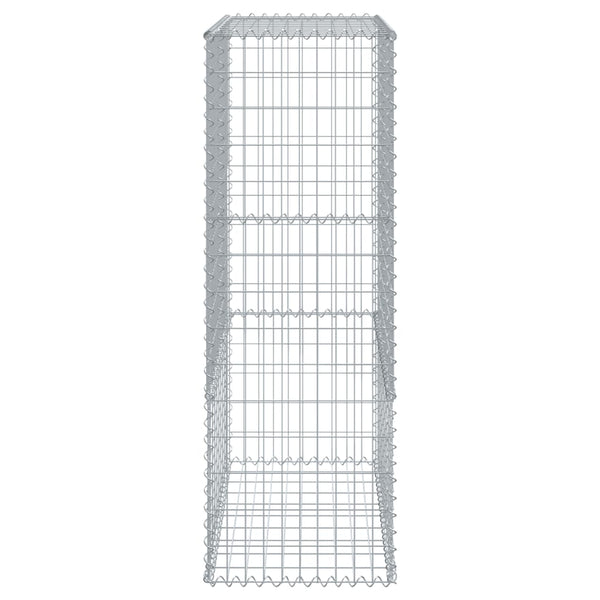 vidaXL Gabion Basket with Lid 100x50x150 cm Galvanized Iron