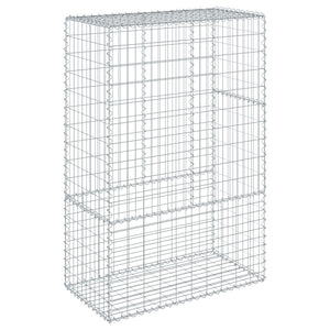 vidaXL Gabion Basket with Lid 100x50x150 cm Galvanized Iron