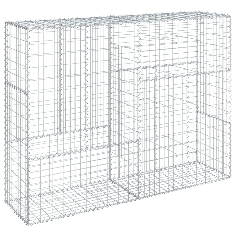 vidaXL Gabion with Lid 200x50x150 cm Galvanized Iron