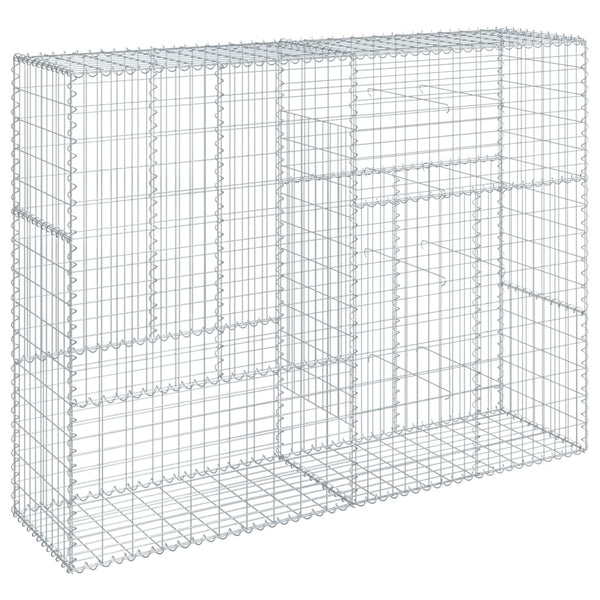 vidaXL Gabion with Lid 200x50x150 cm Galvanized Iron