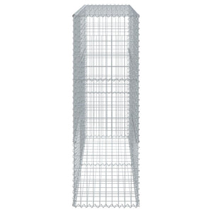 vidaXL Gabion with Lid 200x50x150 cm Galvanized Iron