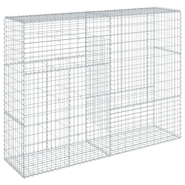 vidaXL Gabion with Lid 200x50x150 cm Galvanized Iron