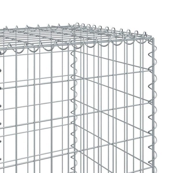 vidaXL Gabion with Lid 200x50x150 cm Galvanized Iron