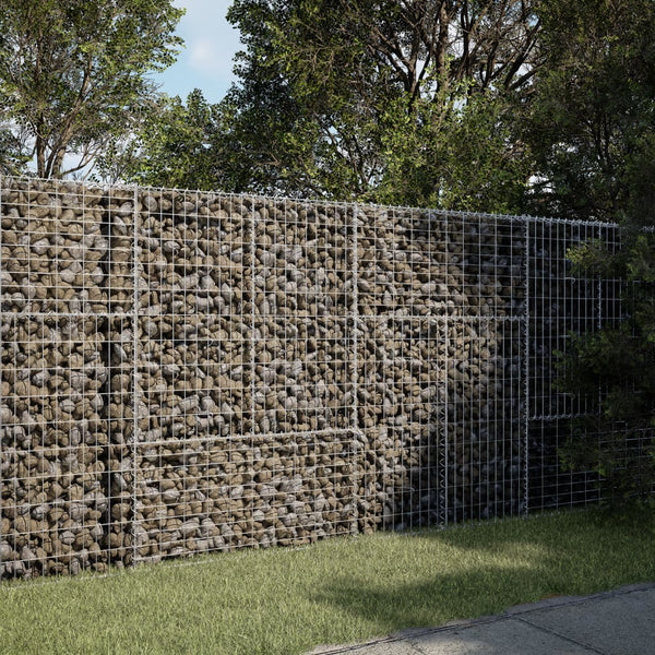 vidaXL Gabion with Lid 200x50x150 cm Galvanized Iron