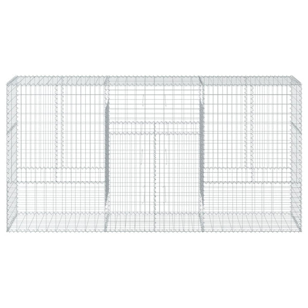 vidaXL Gabion Raised Bed with Lid 300x50x150 cm Galvanized Iron