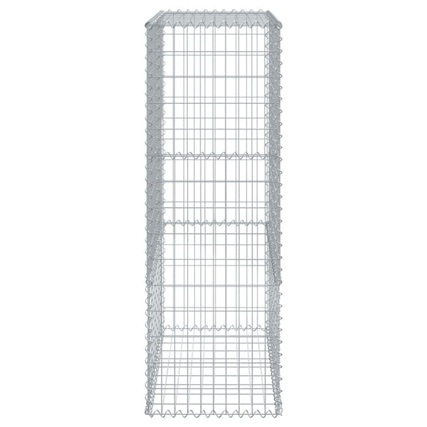 vidaXL Gabion Raised Bed with Lid 300x50x150 cm Galvanized Iron