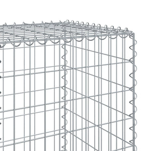 vidaXL Gabion Raised Bed with Lid 300x50x150 cm Galvanized Iron