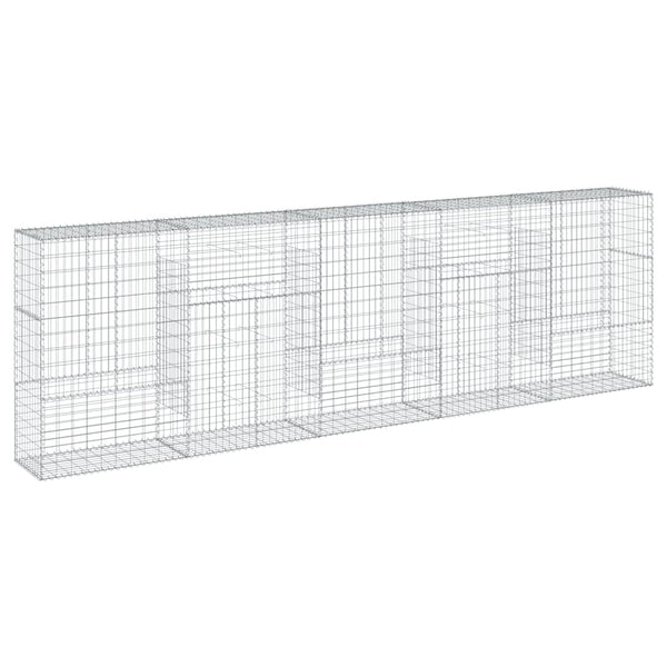 vidaXL Gabion with Lid 500x50x150 cm Galvanized Iron