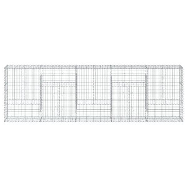vidaXL Gabion with Lid 500x50x150 cm Galvanized Iron