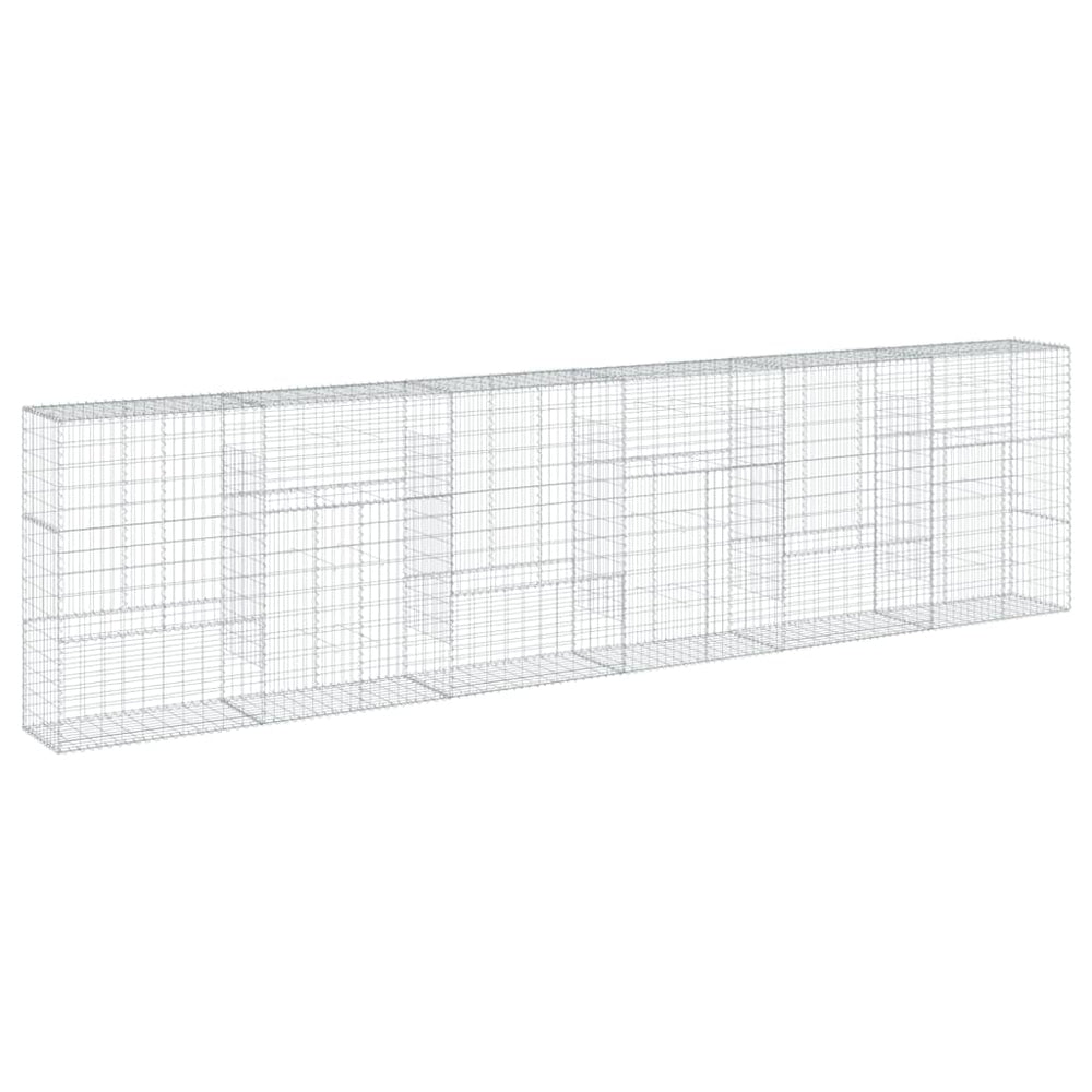 vidaXL Gabion Raised Garden Bed 600x50x150 cm Galvanised Iron
