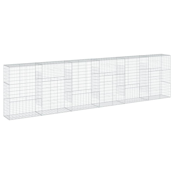 vidaXL Gabion Raised Garden Bed 600x50x150 cm Galvanised Iron