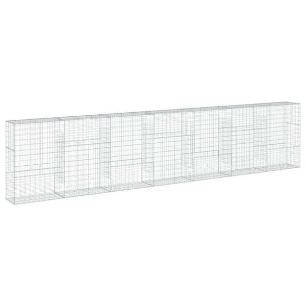 vidaXL Gabion Raised Bed with Lid 700x50x150 cm Galvanized Iron