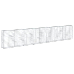 vidaXL Gabion with Lid 800x50x150 cm Galvanized Iron