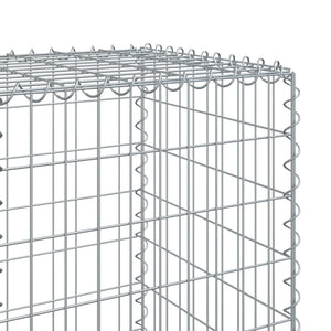 vidaXL Gabion with Lid 800x50x150 cm Galvanized Iron