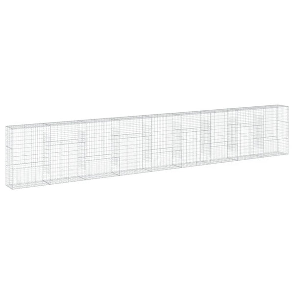 vidaXL Gabion Wall with Lid 900x50x150 cm Galvanized Iron