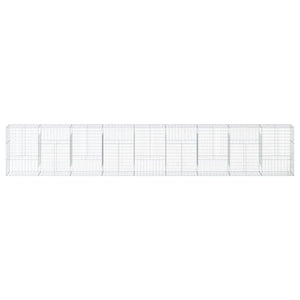 vidaXL Gabion Wall with Lid 900x50x150 cm Galvanized Iron