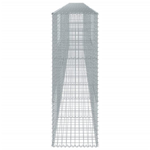 vidaXL Gabion Wall with Lid 900x50x150 cm Galvanized Iron