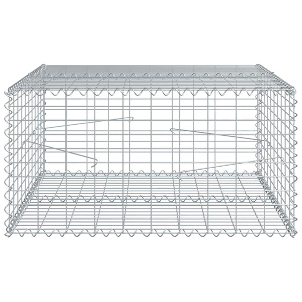 Gabione mit Deckel 100x100x50 cm