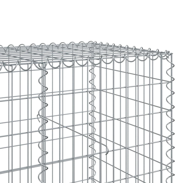 Gabione mit Deckel 400x100x100 cm Verzinkt