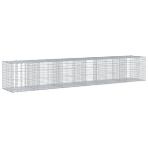 vidaXL Gabion with Lid 600x100x100 cm Galvanized Iron