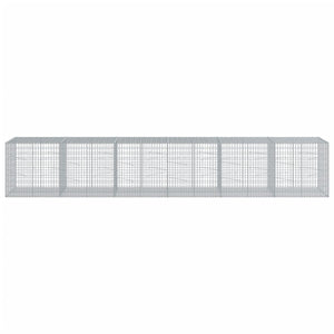 vidaXL Gabion with Lid 600x100x100 cm Galvanized Iron