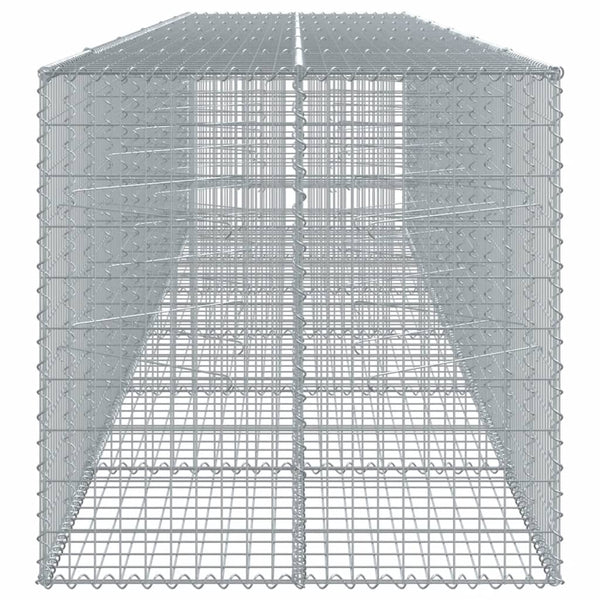 vidaXL Gabion with Lid 600x100x100 cm Galvanized Iron