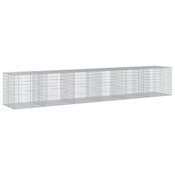 vidaXL Gabion with Lid 600x100x100 cm Galvanized Iron
