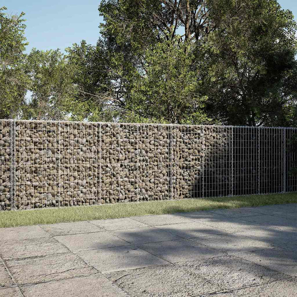 vidaXL Gabion with Lid 750x100x100 cm Galvanized Iron