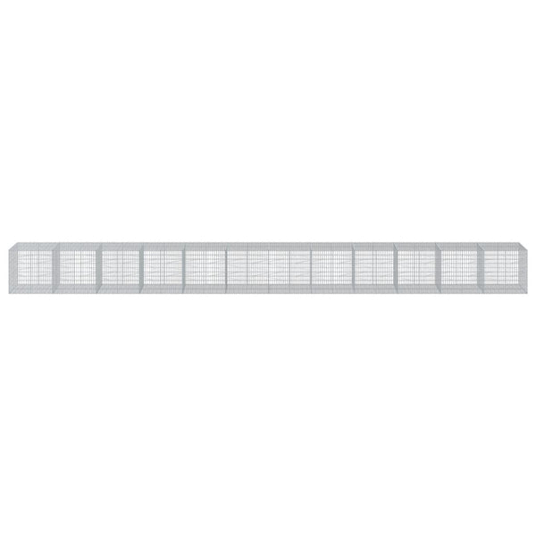 vidaXL Gabion with Lid 1200x100x100 cm Galvanized Iron