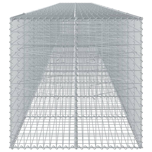 vidaXL Gabion with Lid 1200x100x100 cm Galvanized Iron