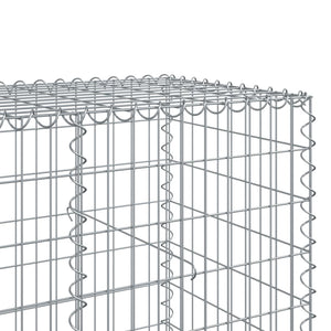 vidaXL Gabion with Lid 1200x100x100 cm Galvanized Iron