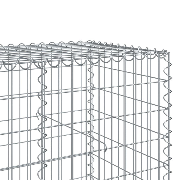vidaXL Gabion with Lid 1200x100x100 cm Galvanized Iron